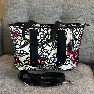 COACH Poppy Daisy Floral Graffiti Kyra Tote Bag 14.5”x10”x4” Preloved